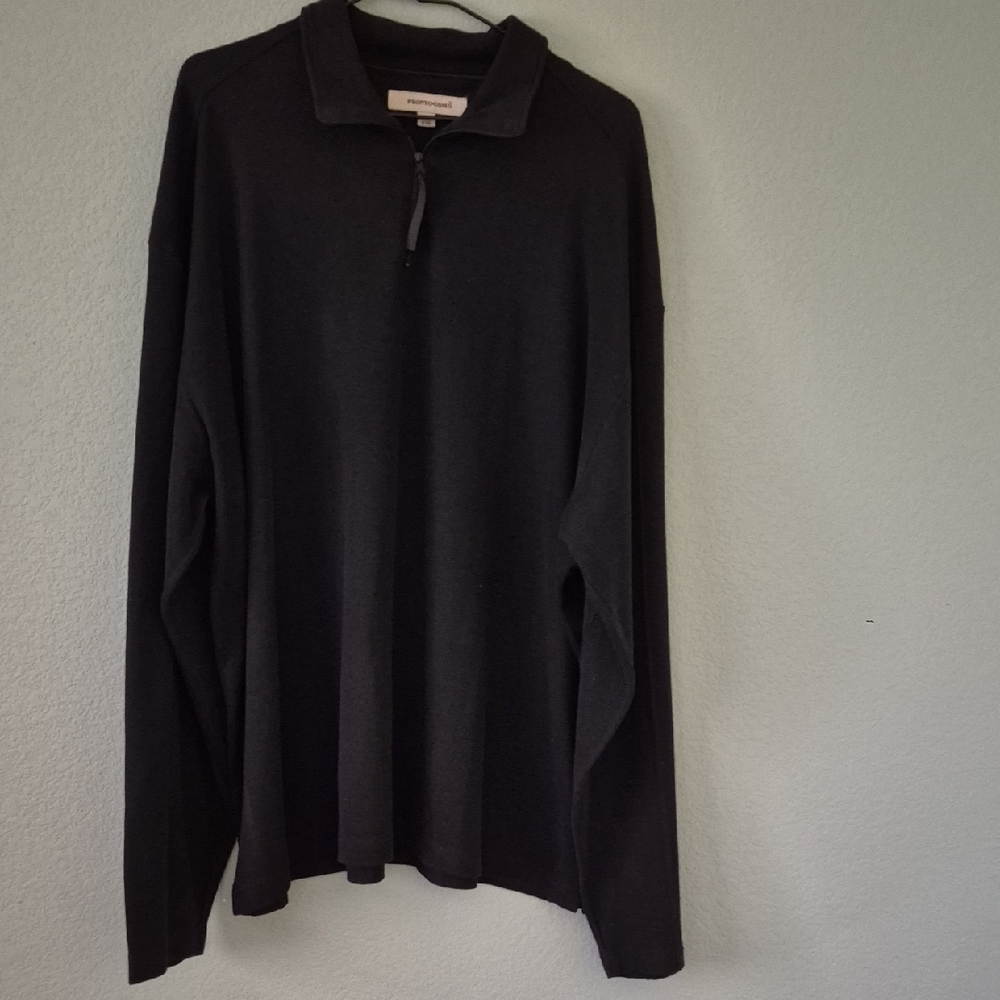 Banana Republic Men's Charcoal Zip-Up Sweater